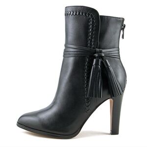 Coach Jesse Black Heeled Tassel Boots